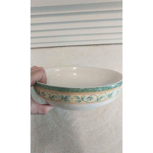 Pfaltzgraff French Quarter 8.5" stoneware banded shallow serving bowl dish - Picture 4 of 4